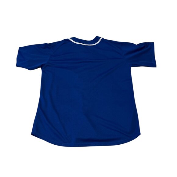 Shirt Men's Baseball Jersey Button Down Blue White Size XXXL - Picture 3 of 3